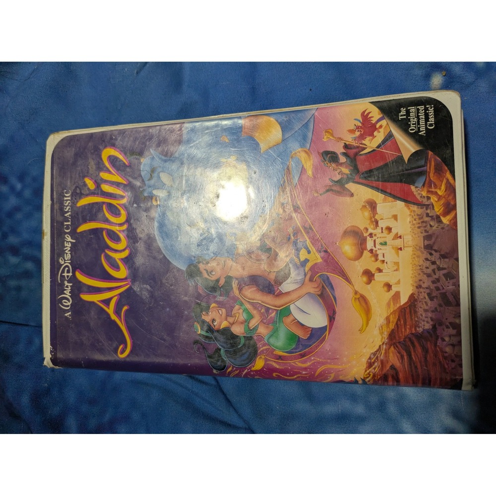 Disney Aladdin VHS 1993 Black Diamond Classic 1662 Walt Disney Home Video